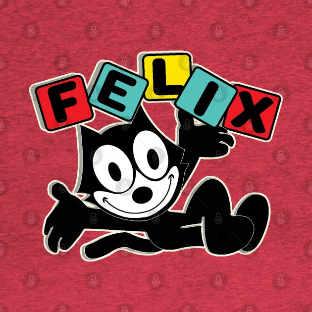 Felix Cat Comics Retro Future Atomic Age TV in Joyful Design by VogueTime